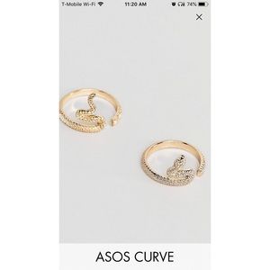 Two piece snake ring (plus size)